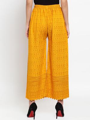 drawstring waist embroidered palazzo - 16490530 - Standard Image - 3