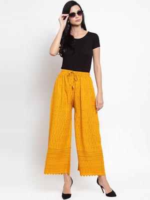 drawstring waist embroidered palazzo - 16490530 - Standard Image - 4