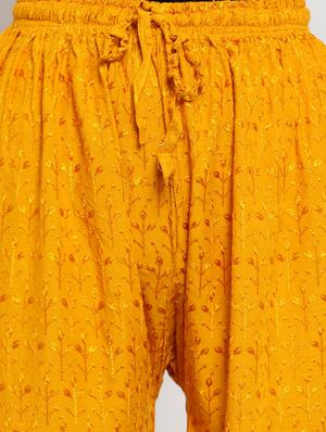 drawstring waist embroidered palazzo - 16490530 - Standard Image - 5