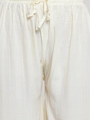 white schiffli straight palazzo - 16490568 - Standard Image - 5