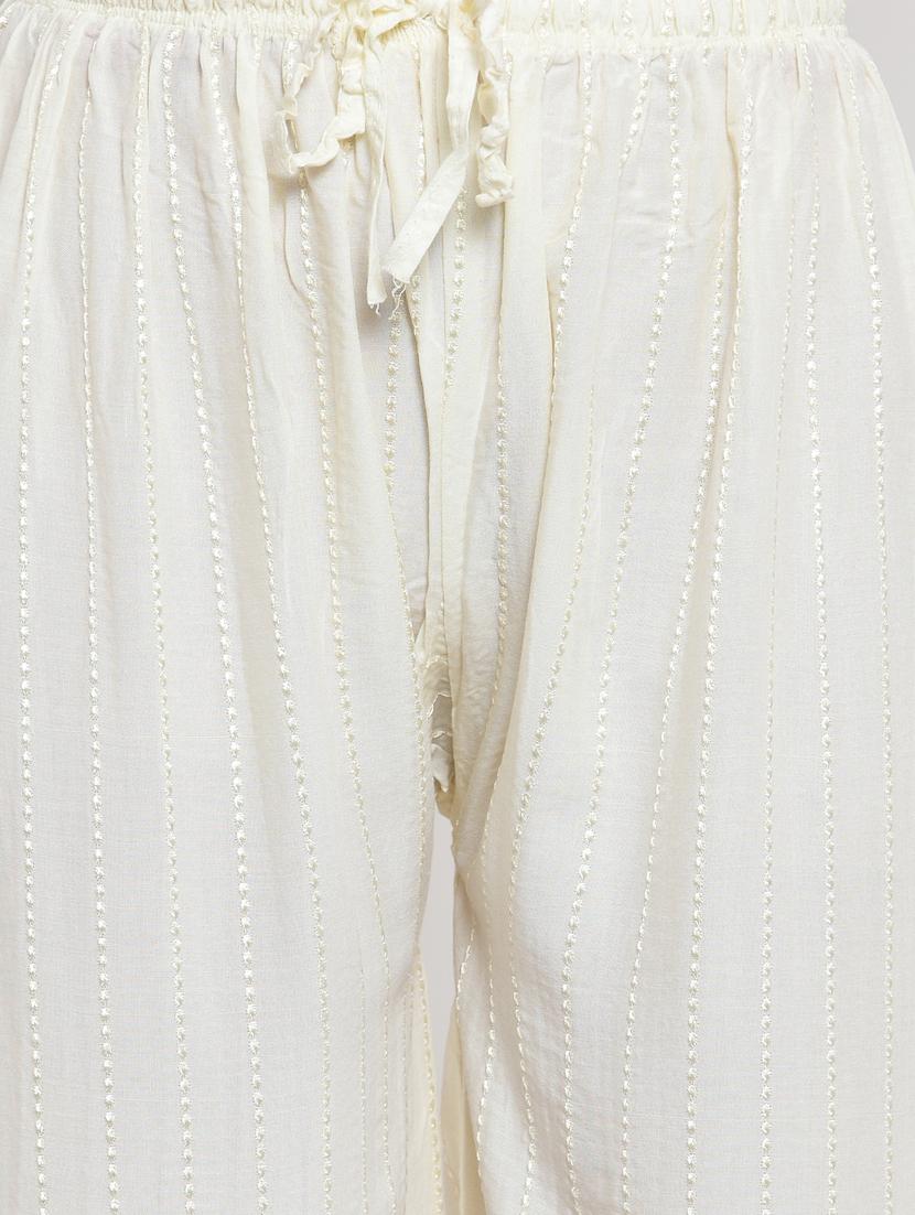 white schiffli straight palazzo - 16490568 - Zoom Image - 5