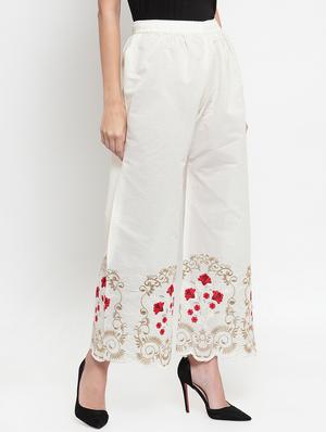 high rise scallop hem palazzo - 16490586 - Standard Image - 2