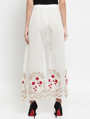 high rise scallop hem palazzo - 16490586 - Standard Image - 3