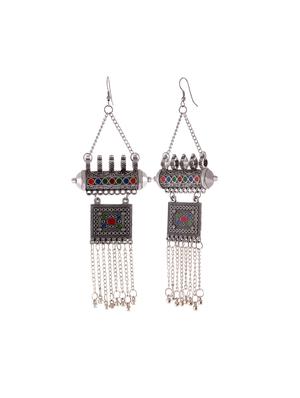 multi colored metal jhumka earring - 16490640 - Standard Image - 2