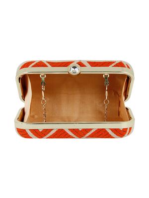 beige cotton box clutch - 16491028 - Standard Image - 3