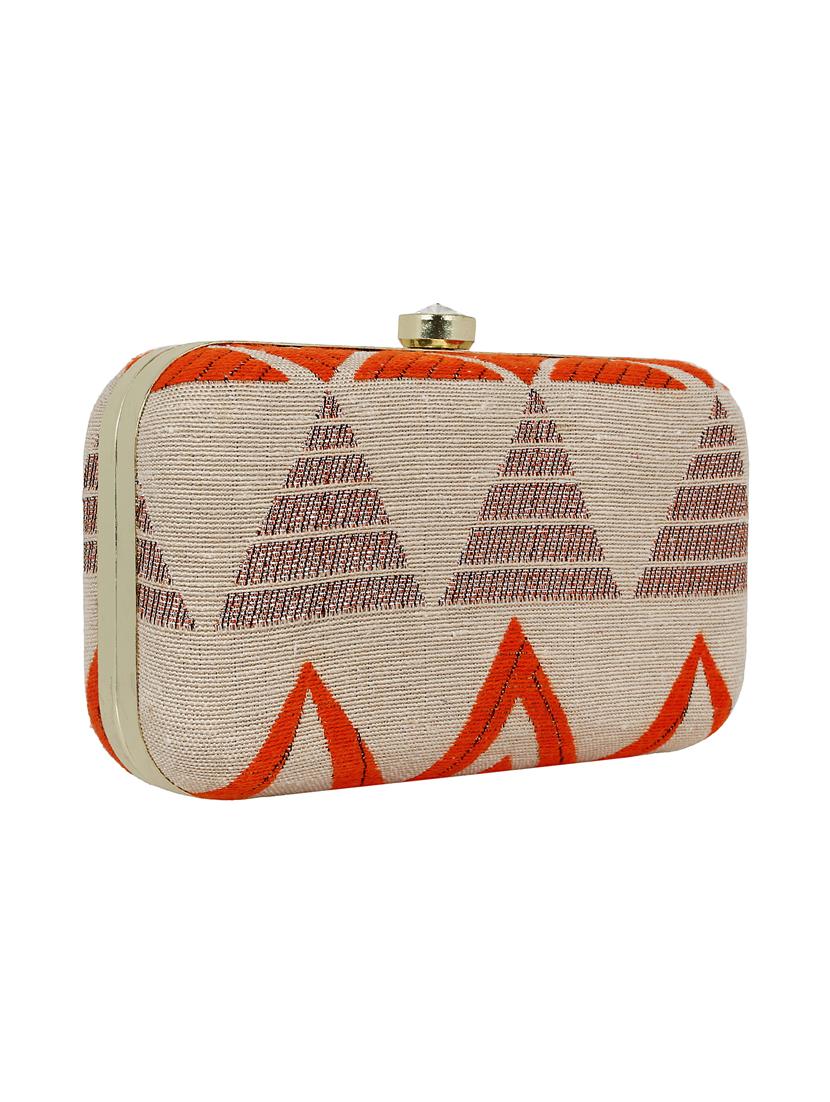 beige cotton box clutch - 16491028 - Zoom Image - 4