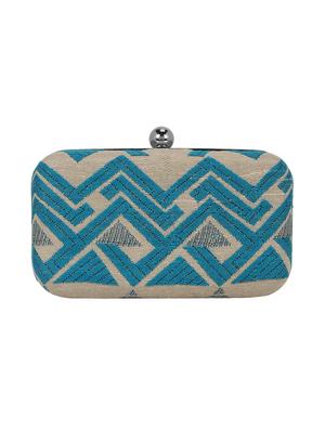 beige cotton box clutch - 16491029 - Standard Image - 2