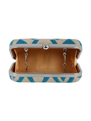 beige cotton box clutch - 16491029 - Standard Image - 3