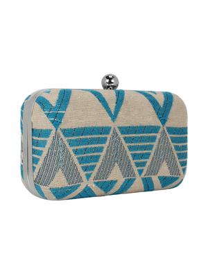 beige cotton box clutch - 16491029 - Standard Image - 4