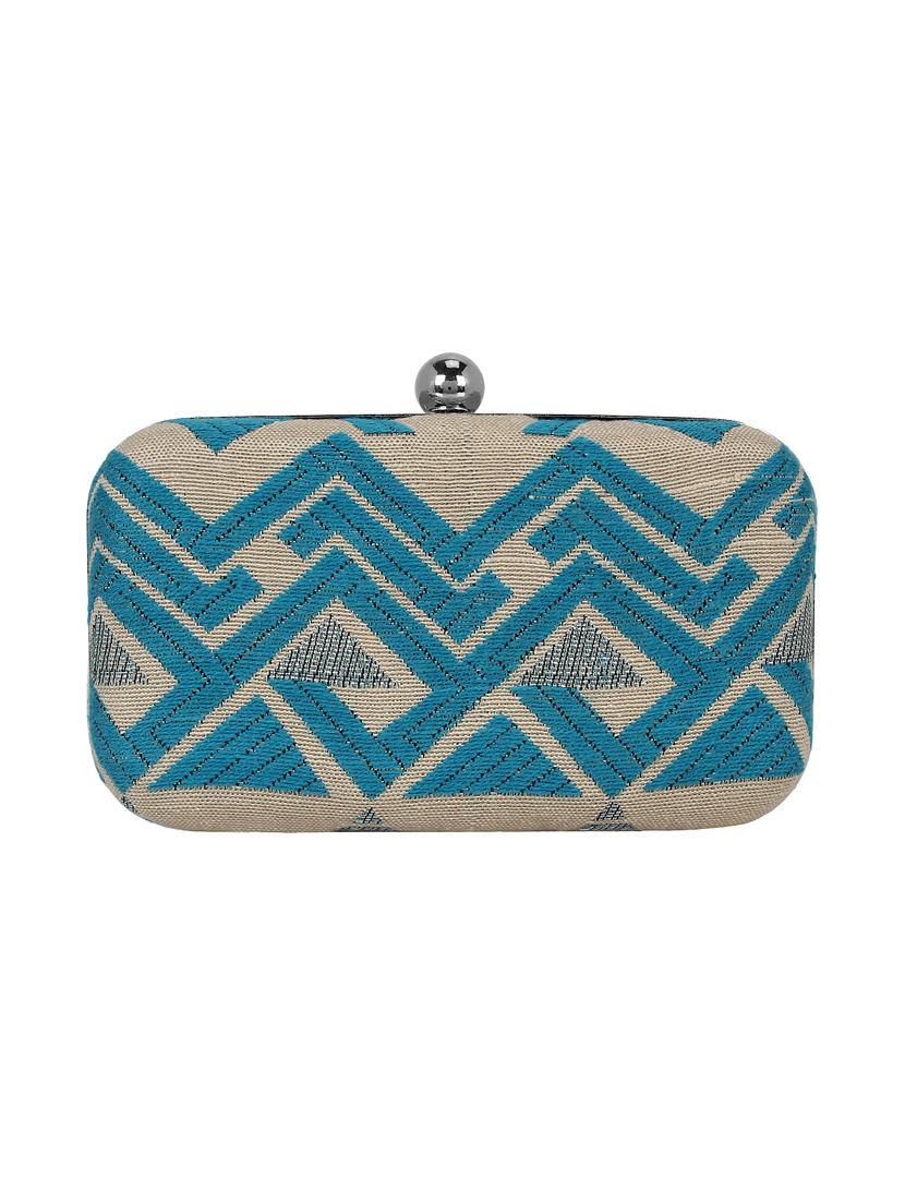 beige cotton box clutch - 16491029 - Zoom Image - 2