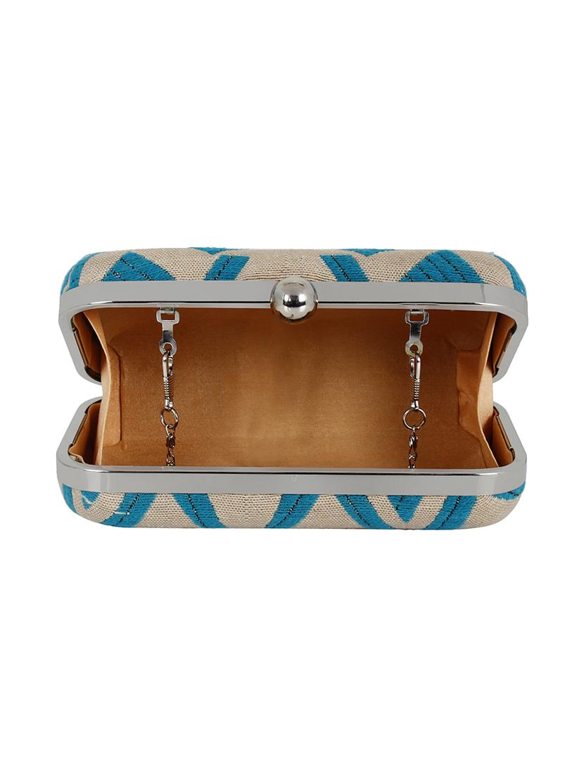 beige cotton box clutch - 16491029 - Zoom Image - 3