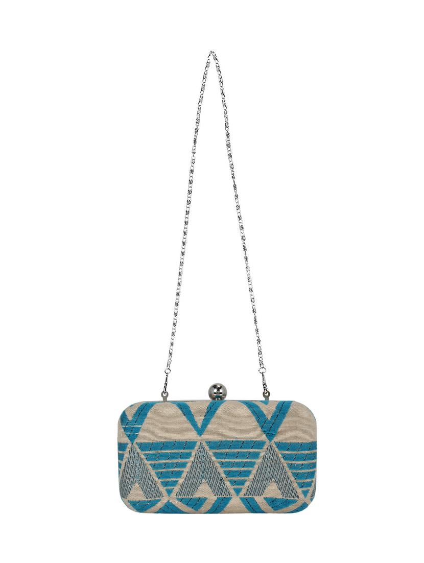 beige cotton box clutch - 16491029 - Zoom Image - 5