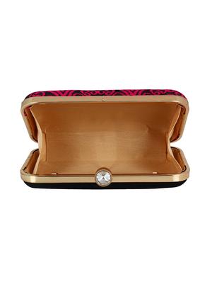 black cotton polyester blend box clutch - 16491032 - Standard Image - 3