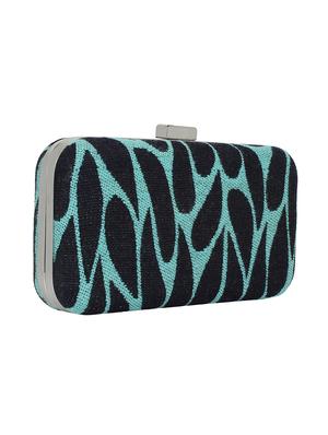 blue cotton polyester blend box clutch - 16491037 - Standard Image - 4
