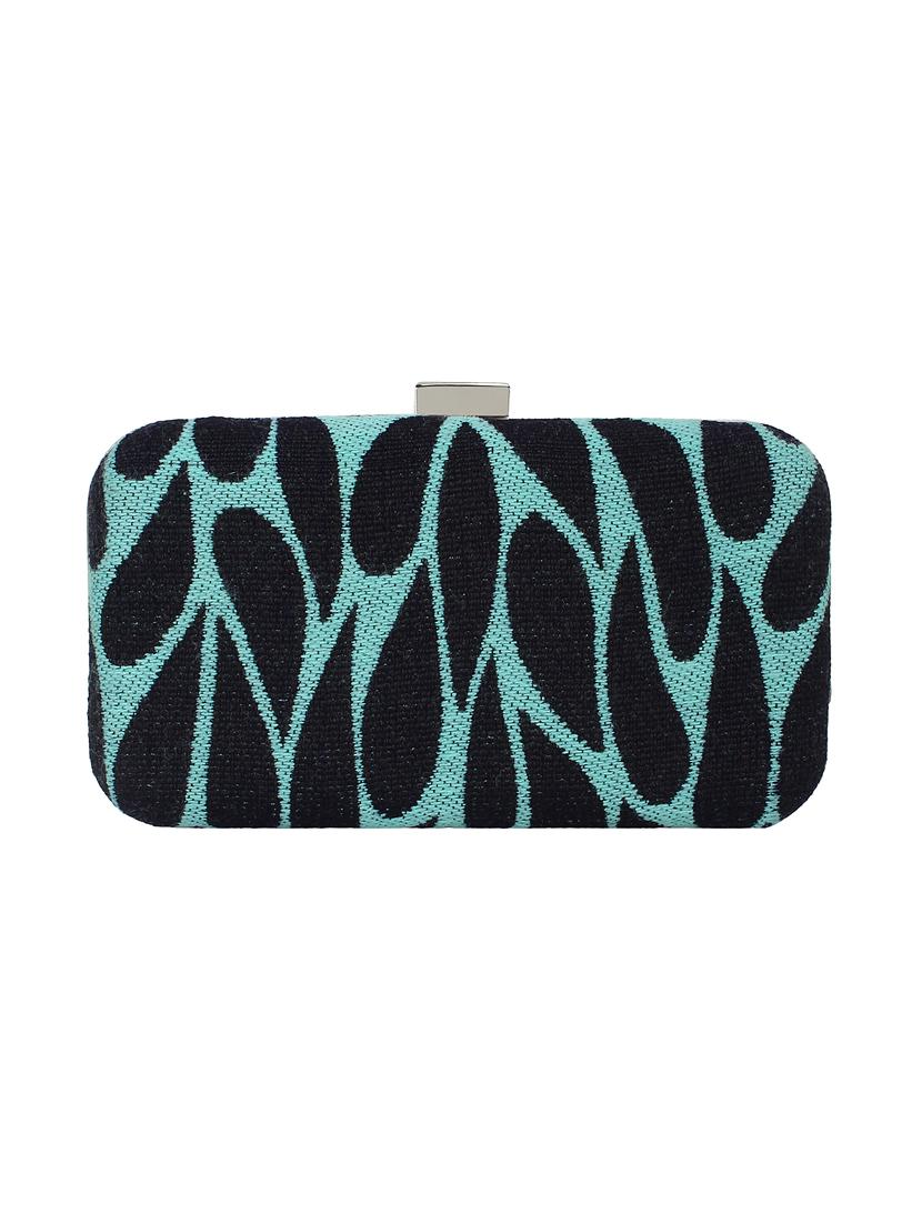 blue cotton polyester blend box clutch - 16491037 - Zoom Image - 2