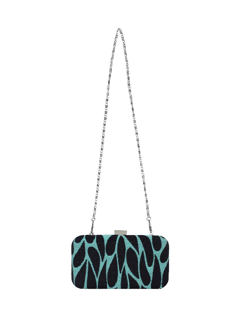 blue cotton polyester blend box clutch - 16491037 - Zoom Image - 5
