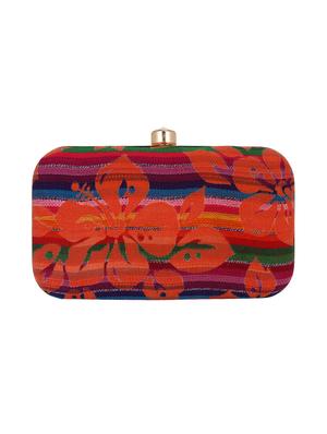 multi colored cotton box clutch - 16491038 - Standard Image - 2