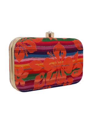 multi colored cotton box clutch - 16491038 - Standard Image - 4