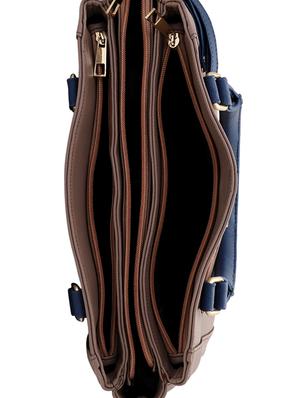 brown leatherette (pu) regular handbag - 16491798 - Standard Image - 3