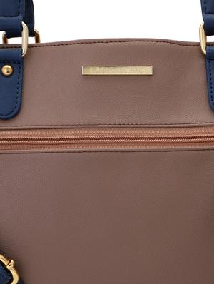 brown leatherette (pu) regular handbag - 16491798 - Standard Image - 4