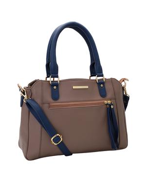 brown leatherette (pu) regular handbag - 16491798 - Standard Image - 5