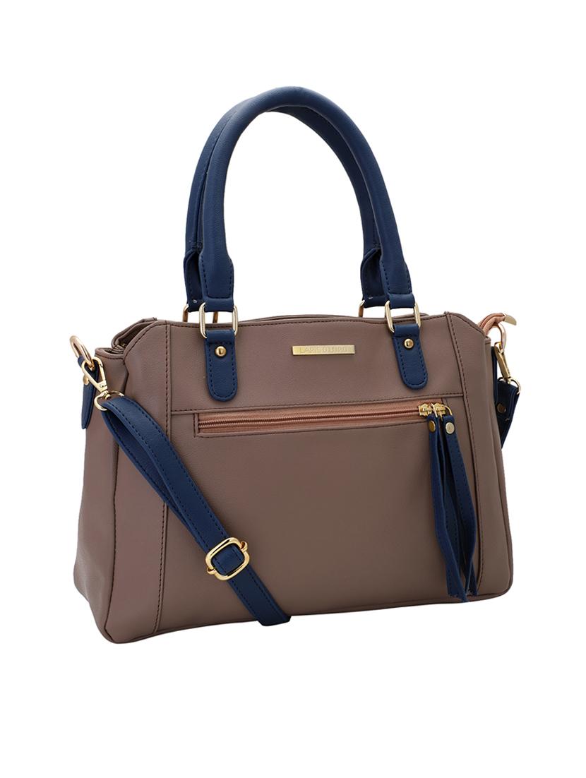 brown leatherette (pu) regular handbag - 16491798 - Zoom Image - 5