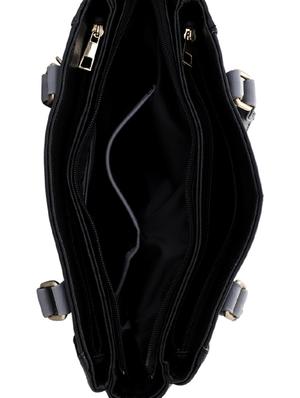 black leatherette (pu) regular handbag - 16491799 - Standard Image - 3