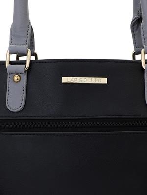black leatherette (pu) regular handbag - 16491799 - Standard Image - 4
