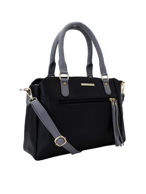 black leatherette (pu) regular handbag - 16491799 - Standard Image - 5