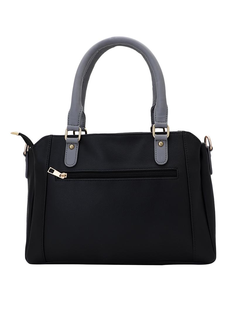 black leatherette (pu) regular handbag - 16491799 - Zoom Image - 2