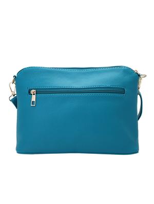 blue leatherette (pu) messenger sling bag - 16491813 - Standard Image - 2