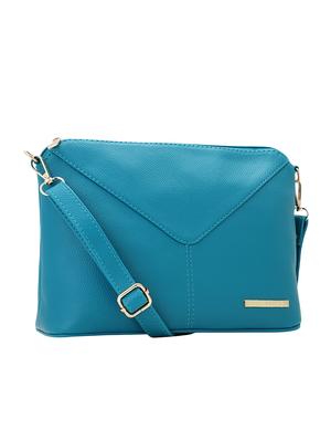 blue leatherette (pu) messenger sling bag - 16491813 - Standard Image - 4