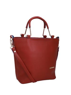 red leatherette (pu) combo handbag - 16491836 - Standard Image - 4