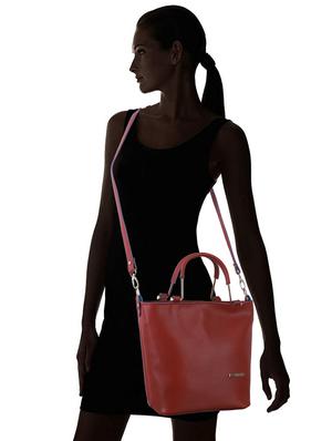 red leatherette (pu) combo handbag - 16491836 - Standard Image - 5