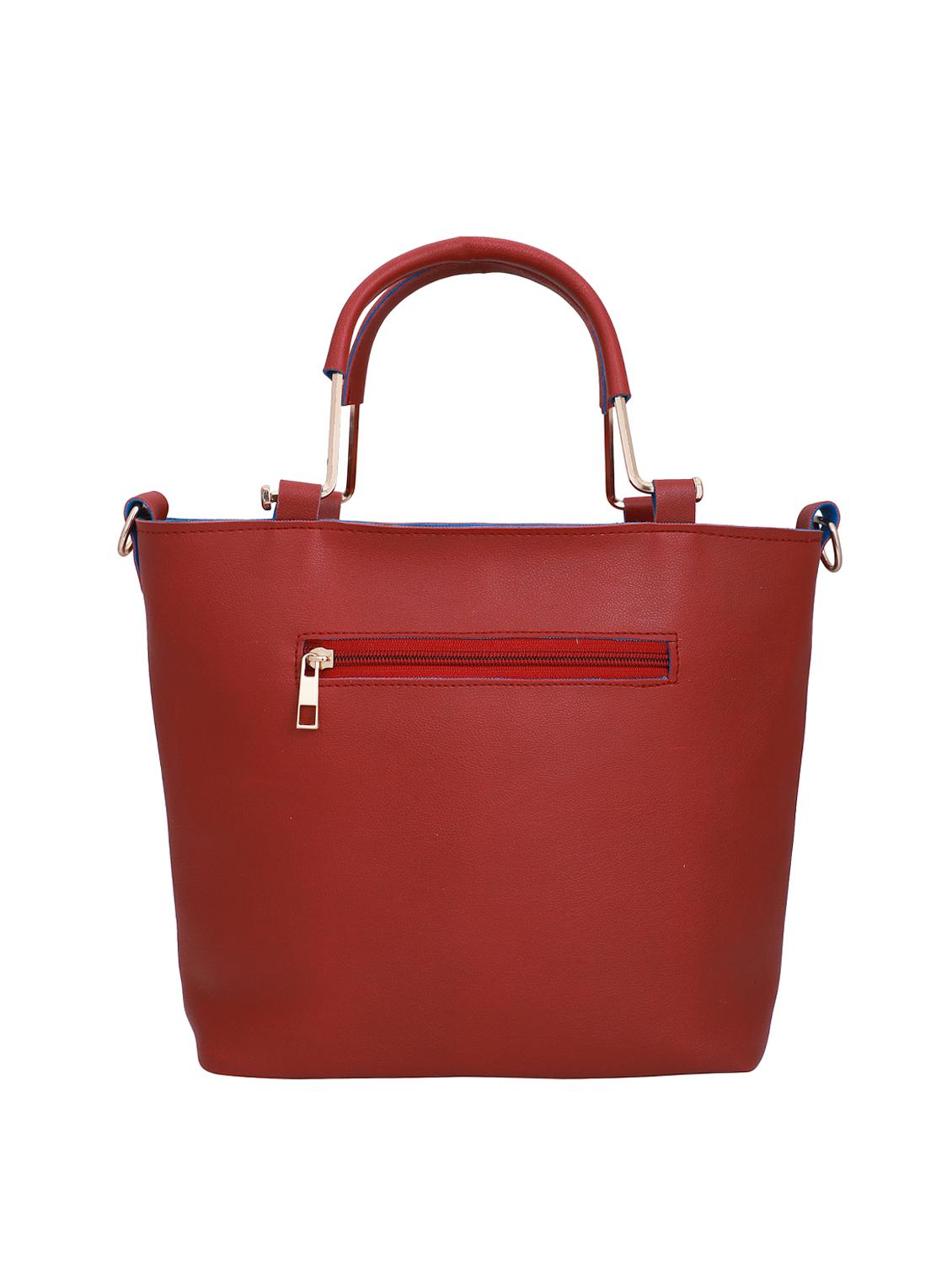 red leatherette (pu) combo handbag - 16491836 - Zoom Image - 2