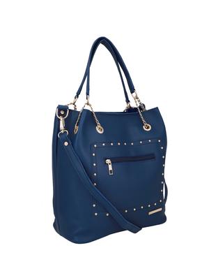 blue leatherette (pu) combo tote - 16491838 - Standard Image - 6