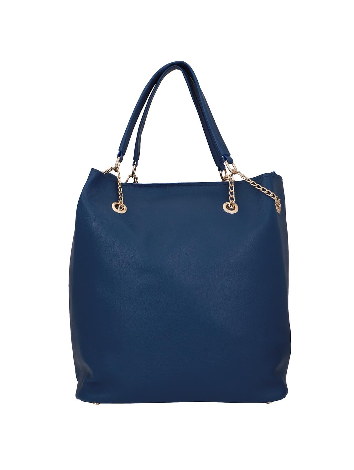 blue leatherette (pu) combo tote - 16491838 - Zoom Image - 5