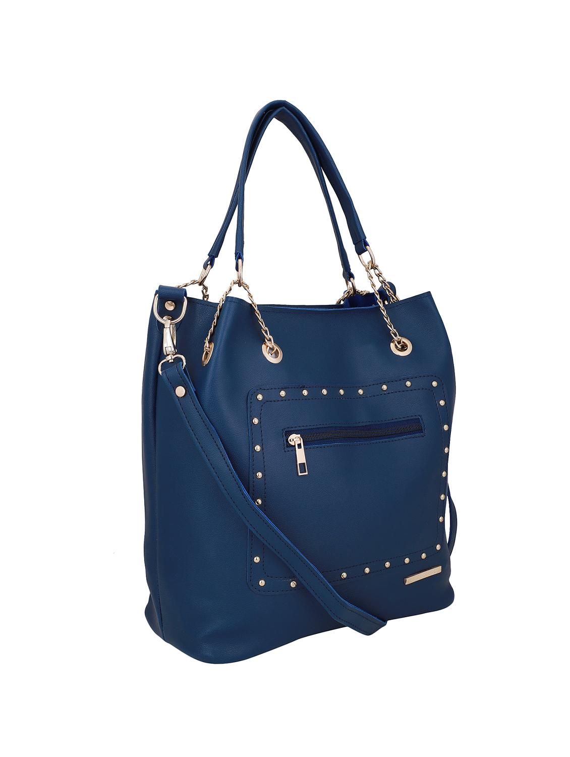 blue leatherette (pu) combo tote - 16491838 - Zoom Image - 6