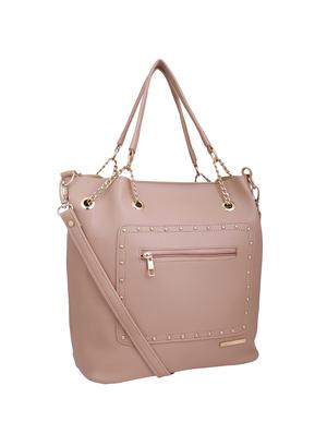 beige leatherette (pu) combo tote - 16491839 - Standard Image - 4