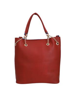 red leatherette (pu) combo tote - 16491840 - Standard Image - 5