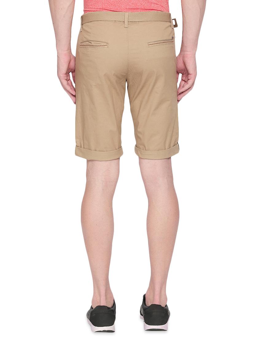 beige solid bermuda shorts - 16491923 - Zoom Image - 3