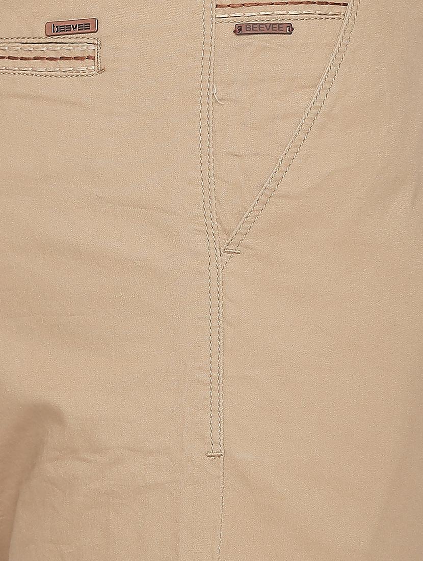 beige solid bermuda shorts - 16491923 - Zoom Image - 5