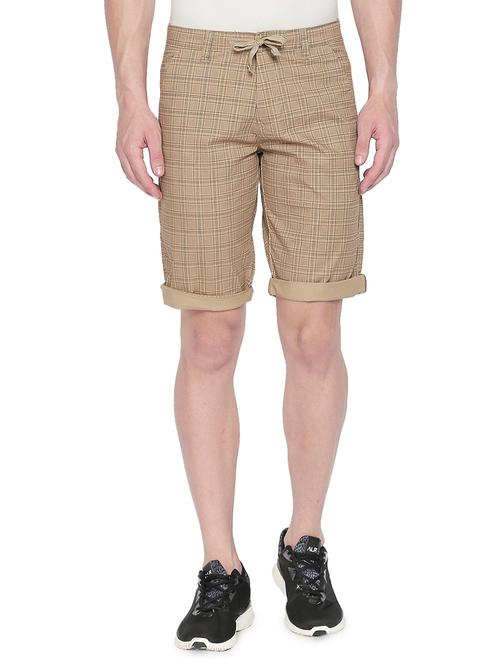 beige checkered bermuda shorts - 16491952 - Standard Image - 1