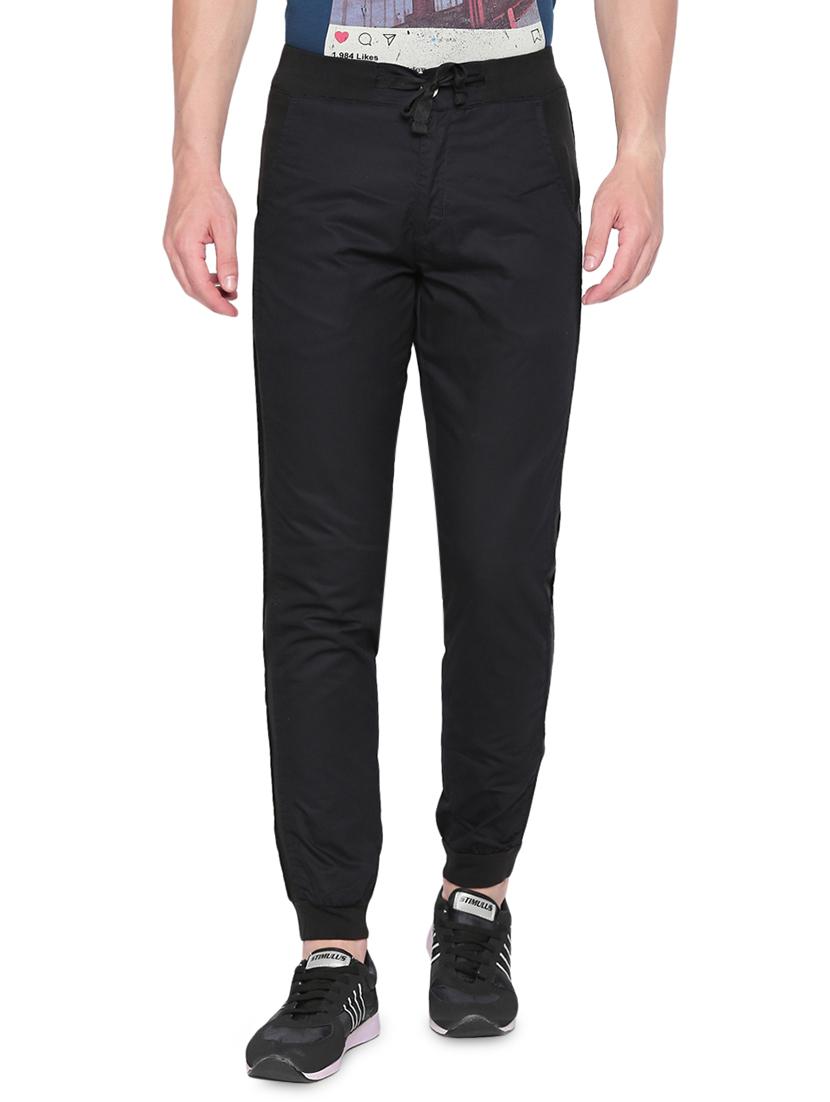 black solid joggers - 16491983 - Zoom Image - 1