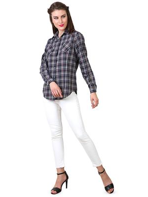 long sleeved pocket patch checkered shirt - 16492112 - Standard Image - 5