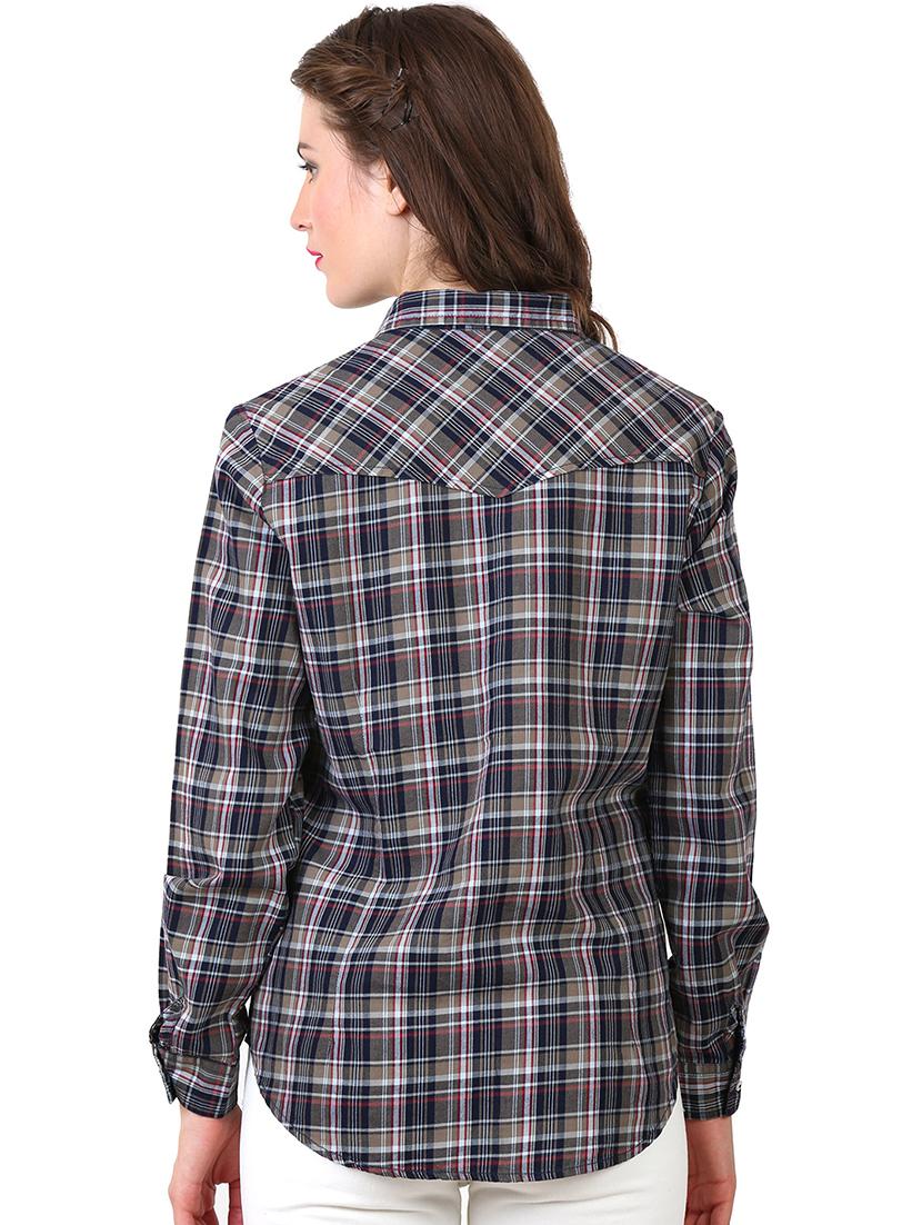 long sleeved pocket patch checkered shirt - 16492112 - Zoom Image - 3