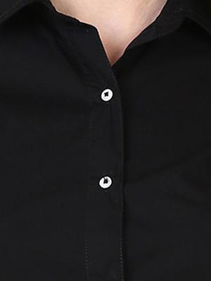 long sleeved curved hem shirt - 16492115 - Standard Image - 4