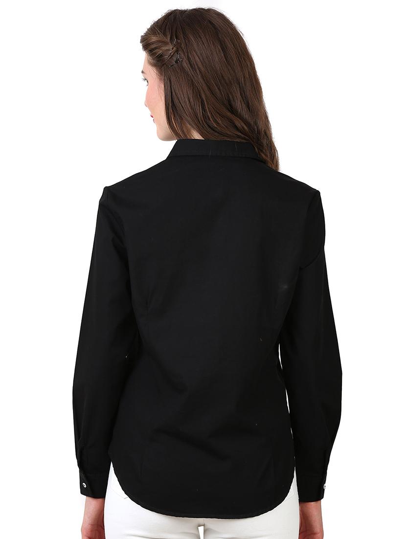 long sleeved curved hem shirt - 16492115 - Zoom Image - 3