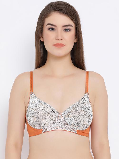 lightly padded floral t-shirt bra - 16492236 - Very Small Image - 1
