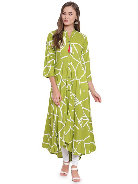 abstract asymmetric kurta - 16492846 - Zoom Image - 1